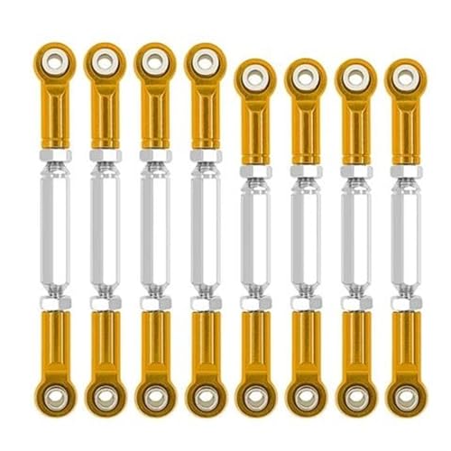 XAQRYQO RC-Links-Gestänge Für WPL C14 C24 1/16 RC Auto Upgrades Teile Metall Chassis Verbindungsstange Zugstangengestänge Und Spurstangenhalterung(Yellow) von XAQRYQO