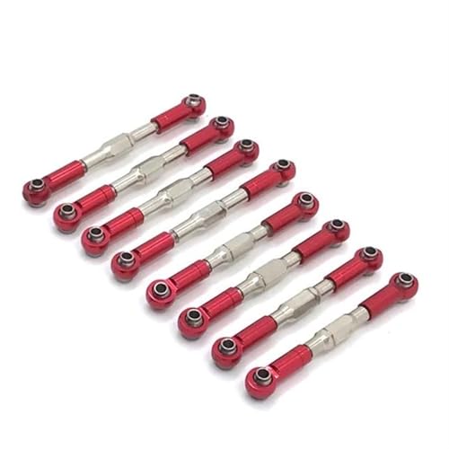 XAQRYQO RC-Links-Gestänge Für WPL C14 C24 B14 B24 1/24 RC Crawler Auto Upgrades Teile Zubehör Metall Upgrade 8PCS Verbindungsstange(Red) von XAQRYQO