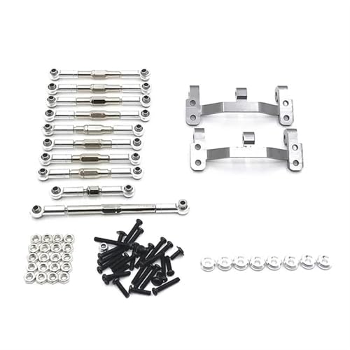 XAQRYQO RC-Links-Gestänge Für WPL C14 C24 C24-1 B14 B24 Metall Zugstange Lenkgestänge Basisset 1/16 RC Auto Upgrade Teile Links Gestänge(White) von XAQRYQO