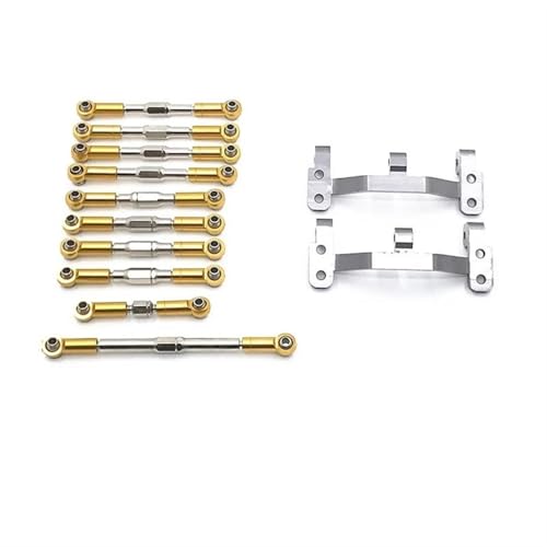XAQRYQO RC-Links-Gestänge Für WPL C14 C24 C24-1 B14 B24 Metall Zugstange Lenkgestänge Basisset 1/16 RC Auto Upgrade Teile Links Gestänge(Yellow) von XAQRYQO