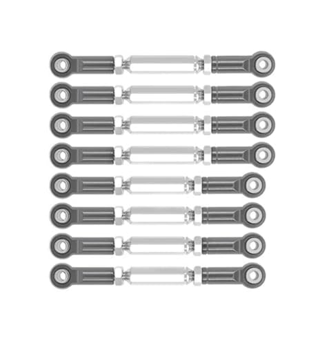 XAQRYQO RC-Links-Gestänge Für WPL D90 D91 C14 C24 1/16 RC-Auto-Tuning-Teile, Metall-Zugstange, Lenkservo-Verbindungsgestänge, Spurstangenköpfe, RC-Auto-Verbindungsstange(Gray) von XAQRYQO