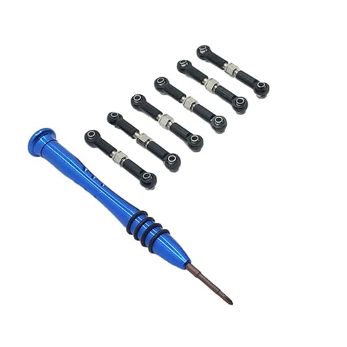XAQRYQO RC-Links-Gestänge Für Wltoys A949 1/18 RC-Autoteil 6-teiliger Lenkstangensatz RC-Lenkstangensatz Mit Radstand Aus Aluminiumlegierung(Black) von XAQRYQO