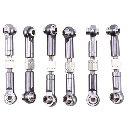 XAQRYQO RC-Links-Gestänge Für Wltoys A949 A959 A969 A979 K929 1/18 RC Auto Upgrade Ersatz 6 Stück Verstellbare Metallgestänge Zugstange Vorne/hinten Servo Link XAQRYQO RC-Links-Gestänge Für Wltoys A949 A959 A969 A979 K929 1/18 RC Auto Upgrade Ersatz 6 Stück Verstellbare Metallgestänge Zugstange Vorne/hinten Servo Link von XAQRYQO