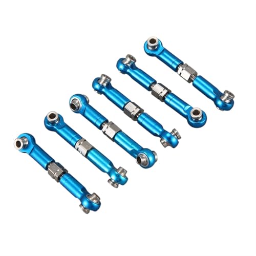 XAQRYQO RC-Links-Gestänge Für Wltoys A949 A959 A969 A979 K929 1/18 rc Cars Upgrade Ersatz 6 Stück Verstellbare Metallgestänge Zugstange Vorne/hinten Servo Link von XAQRYQO