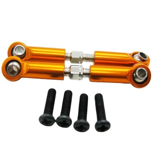 XAQRYQO RC-Links-Gestänge Für Wltoys A959 A979 A969 959B 969B 979B, 2-teiliges Lenkgestänge, Verbindungsstange Aus Aluminiumlegierung, 1/18 RC-Lenkgestänge-Set(Yellow) von XAQRYQO