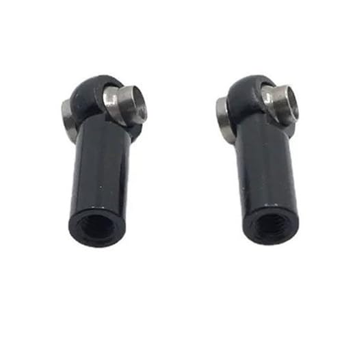 XAQRYQO RC-Links-Gestänge Metall-Upgrade, Positives Gewinde, Umgekehrtes, 2 Stück, Länge 18 Mm, Loch 3, Dicke 7, Spurstangen-Kugelschnalle Für RC-Autoteile(Black) von XAQRYQO