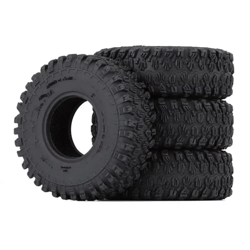 XAQRYQO RC Reifen Für Axial Für SCX24 90081 Upgrade-Reifen 4 Stück 1,0 Zoll Weiche Gummi-Allradreifen 50 X 20/54 23 Mm Für 1/24 RC Crawler Car(D) von XAQRYQO