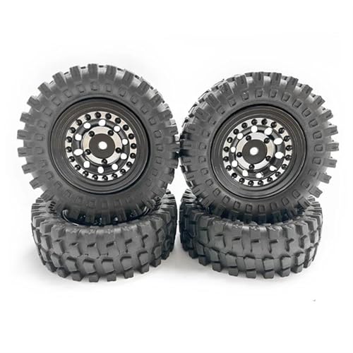 XAQRYQO RC Reifen Für Axial Für SCX24 Für FMS FCX24 Für Upgrades 60 Mm 368 G 1,3 Zoll Beadlock-Radreifen Mit Messingring Für 1/24 RC Crawler Car von XAQRYQO