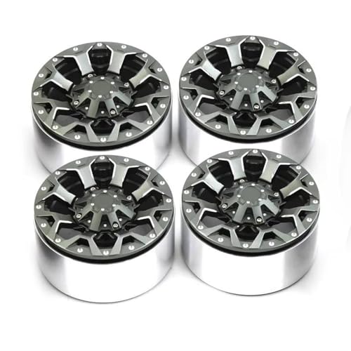 XAQRYQO RC Reifen Für Axial SCX10 Für Wraith RR10 Für Capra 4 Stück 135 Mm 2,6 Zoll Metall-Beadlock-Felgen-Gummireifen-Set Für 1/8 1/10 RC Crawler(C) von XAQRYQO