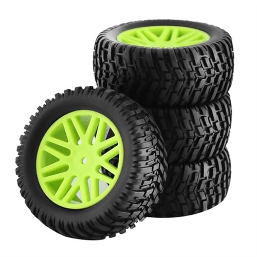XAQRYQO RC Reifen Für HSP 94166 94107 94106 4PCS RC 1/10 Offroad-Autoreifen Reifen Und Räder RC-Auto-Upgrade-Teile RC-Autoreifen(Green) von XAQRYQO