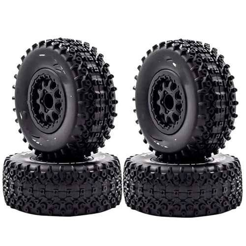 XAQRYQO RC Reifen Für Slash Für Arrma Für Senton Für HuanQi 727 Für Vkar Für Hpi 1/10 RC-Auto, Short Course Truck-Reifen, Reifenrad Mit 12 Mm Sechskant(A) von XAQRYQO
