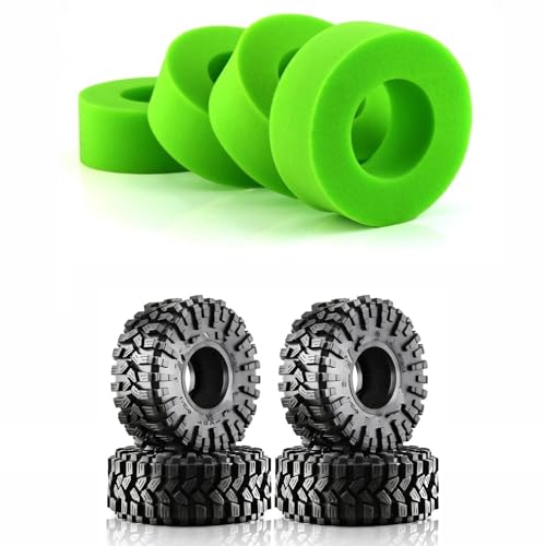 XAQRYQO RC Reifen Für TRX4 Für Axial Für SCX10 II 90046 4PCS 118 * 45mm 1,9" Mud Grappler Gummiradreifen Für 1:10 RC Crawler Car(Green) von XAQRYQO