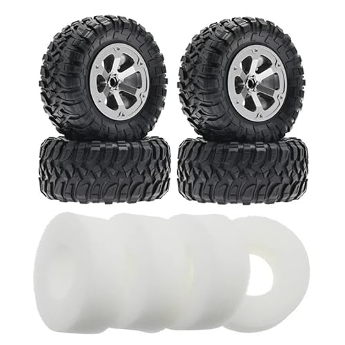 XAQRYQO RC Reifen Für WPL C14 C24 B24 B36 Für MN D90 MN99S FY003 FY004 RC-Auto-Upgrade-Teile-Zubehör 4-TLG. 73-mm-Reifenrad Mit Schaumstoff von XAQRYQO