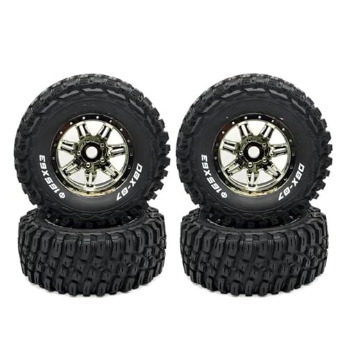 XAQRYQO RC Reifen Für ZD Für Racing DBX-07 DBX07 1/7 RC Auto Upgrade Teile Ersatzzubehör 4 Stück Rad Reifen Zubehör(Yellow) von XAQRYQO
