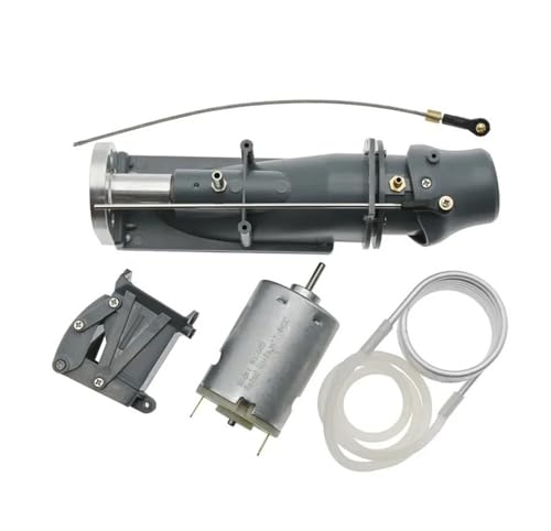 XAQRYQO RC Teile 26mm Wasserstrahl-Triebwerk Power Sprayer Pumpe Wasserstrahlpumpe Wasserkühlungsmantel 3650 Bürstenloser Motor RC Jet Boat Upgrade Teile Autozubehör(with Brushed Motor) von XAQRYQO
