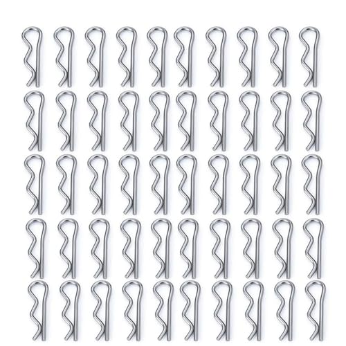 XAQRYQO RC Teile Für 1/24 1/18 1/14 1/8 1/5 Für Buggy Truggy DIY Teile 50 Stücke RC Crawler Auto Körper Shell Clips Pin Gehäuse Latch R Schnallen Feste Auto Zubehör(1/5) von XAQRYQO