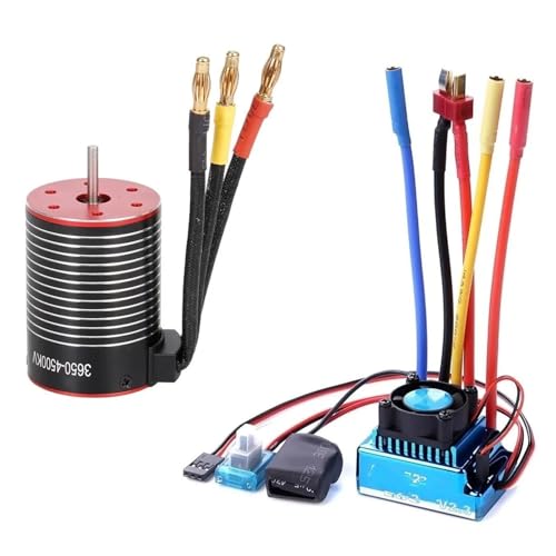 XAQRYQO RC Teile Für 1/8 1/10 RC Auto Drift Für Racing Off-Road Für Monster Truck 3650 Bürstenlosen Motor 3600KV 4500KV 5200KV Und 120A ESC RC Auto Teile Zubehör(4500KV) von XAQRYQO