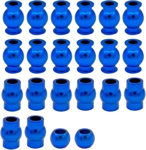 XAQRYQO RC Teile Für Arrma Für Senton Für Granite Für Typhon 4X4 3S&550 Für Big Für Rock Für Vorteks 4X4 3S 1/10 Spurstangen Pivot Ball Stoßdämpfer Pivot Lenkkugel(Blue) von XAQRYQO
