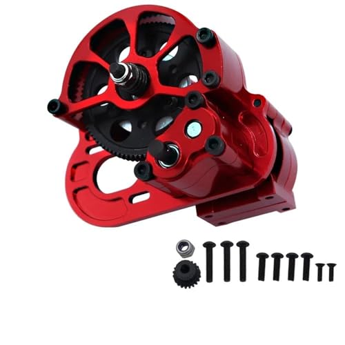 XAQRYQO RC Teile Für Axial Für SCX10 1/10 Ersatz Ganzmetall-Rückwärtsgang-Mittelgetriebe Mit Motorgetriebe RC Crawler Autoteile Zubehör(Red) von XAQRYQO