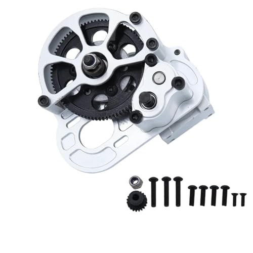 XAQRYQO RC Teile Für Axial Für SCX10 1/10 Ersatz Ganzmetall-Rückwärtsgang-Mittelgetriebe Mit Motorgetriebe RC Crawler Autoteile Zubehör(Silver) von XAQRYQO