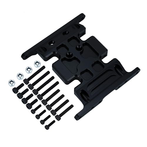 XAQRYQO RC Teile Für Axial Für SCX10 90028 90047 90022 1/10 Skid Plate Getriebe Halterung Ersatz Modifikation RC Auto Zubehör RC Crawler Upgrade Teile(Black,Size 1) von XAQRYQO