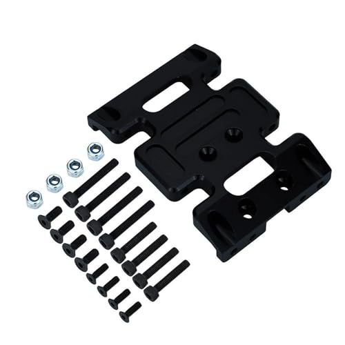 XAQRYQO RC Teile Für Axial Für SCX10 90028 90047 90022 1/10 Skid Plate Getriebe Halterung Ersatz Modifikation RC Auto Zubehör RC Crawler Upgrade Teile(Black,Size 2) von XAQRYQO