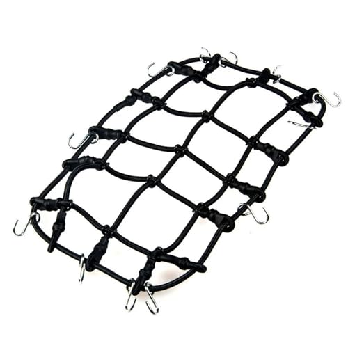 XAQRYQO RC Teile Für Axial Für SCX10 90046 Für TRX-4 CC01 D90 D110 1/10 Simulation Elastische Gepäck Net RC Für Rock Crawler Auto Dekoration Teile Zubehör(Black) von XAQRYQO