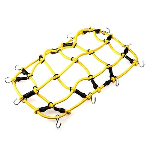 XAQRYQO RC Teile Für Axial Für SCX10 90046 Für TRX-4 CC01 D90 D110 1/10 Simulation Elastische Gepäck Net RC Für Rock Crawler Auto Dekoration Teile Zubehör(Yellow) von XAQRYQO