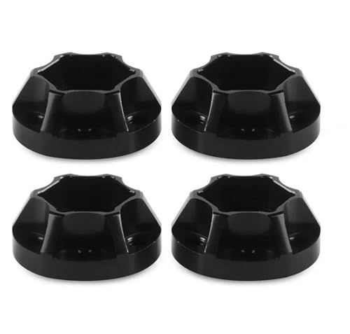 XAQRYQO RC Teile Für Axial Für SCX10 Für Capra Gen8 VS4-10 1,9 2,2 Aluminium 12mm Rad Hex Hub 1/10 Räder Felge Ersatz RC Crawler Auto Teile(Black,10mm) von XAQRYQO