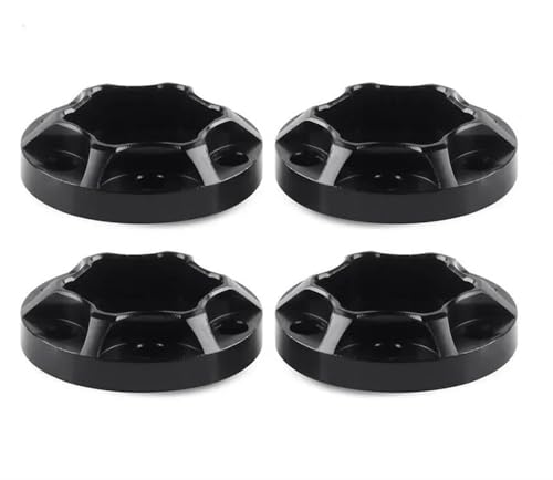 XAQRYQO RC Teile Für Axial Für SCX10 Für Capra Gen8 VS4-10 1,9 2,2 Aluminium 12mm Rad Hex Hub 1/10 Räder Felge Ersatz RC Crawler Auto Teile(Black,6mm) von XAQRYQO