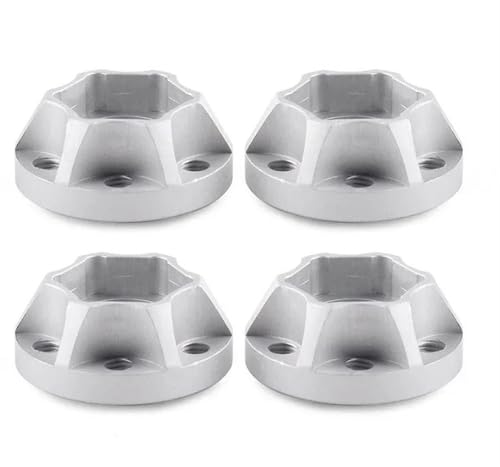 XAQRYQO RC Teile Für Axial Für SCX10 Für Capra Gen8 VS4-10 1,9 2,2 Aluminium 12mm Rad Hex Hub 1/10 Räder Felge Ersatz RC Crawler Auto Teile(Silver,10mm) von XAQRYQO