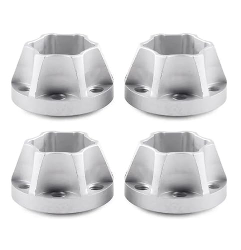 XAQRYQO RC Teile Für Axial Für SCX10 Für Capra Gen8 VS4-10 1,9 2,2 Aluminium 12mm Rad Hex Hub 1/10 Räder Felge Ersatz RC Crawler Auto Teile(Silver,12mm) von XAQRYQO