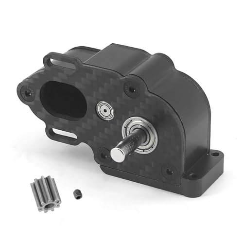 XAQRYQO RC Teile Für Axial Für SCX10 Für SCX10 II 90046 90047 1/10 Ersatz Aluminium Legierung Übertragung Getriebe RC Auto Teile Zubehör(Black) von XAQRYQO