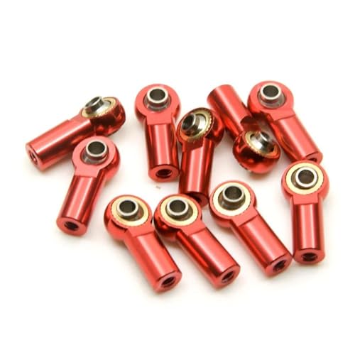 XAQRYQO RC Teile Für Axial Für SCX10 Für Sakura D4 1/10 M3 Verbindungsstangengelenk Kugelkopfhalter RC Für Buggy Crawler Autoteile Ersatzzubehör(Red) von XAQRYQO