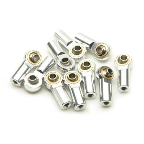 XAQRYQO RC Teile Für Axial Für SCX10 Für Sakura D4 1/10 M3 Verbindungsstangengelenk Kugelkopfhalter RC Für Buggy Crawler Autoteile Ersatzzubehör(Silver) von XAQRYQO