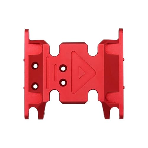 XAQRYQO RC Teile Für Axial Für SCX10 II 90046 90047 90075 Metall Für Chassis Getriebe Montieren Getriebe Halter 1/10 RC Crawler Auto Teile Dekoration Zubehör(Red,Size 1) von XAQRYQO