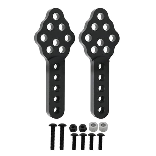 XAQRYQO RC Teile Für Axial Für SCX10 II 90047 90046 D110 D90 1/10 Metall Stoßdämpfer Halterung Einstellen Höhe Winkel Stehen RC Crawler Upgrade Teil Zubehör(Black,Size 2) von XAQRYQO