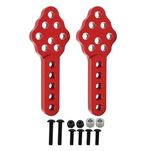 XAQRYQO RC Teile Für Axial Für SCX10 II 90047 90046 D110 D90 1/10 Metall Stoßdämpfer Halterung Einstellen Höhe Winkel Stehen RC Crawler Upgrade Teil Zubehör(Red,Size 2) von XAQRYQO