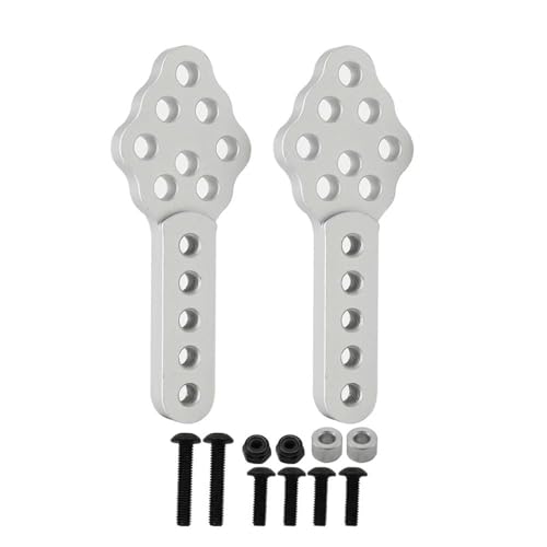 XAQRYQO RC Teile Für Axial Für SCX10 II 90047 90046 D110 D90 1/10 Metall Stoßdämpfer Halterung Einstellen Höhe Winkel Stehen RC Crawler Upgrade Teil Zubehör(Silver,Size 2) von XAQRYQO