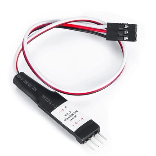 XAQRYQO RC Teile Für Axial Für SCX24 90081 1/24 Lichtleistung Elektronisches EIN/AUS-Steuerschalterkabel RC Crawler Auto LKW Modell Teile Ersatz(Two-Channel) von XAQRYQO