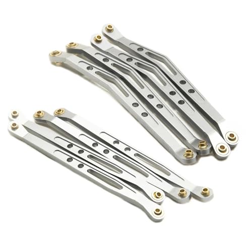 XAQRYQO RC Teile Für Axial Für Wraith 90018 1/10 Aluminium Obere Untere Aufhängung Verbindungsstange RC Crawler Autoteile Modifikation Autozubehör(Gray,Set) von XAQRYQO