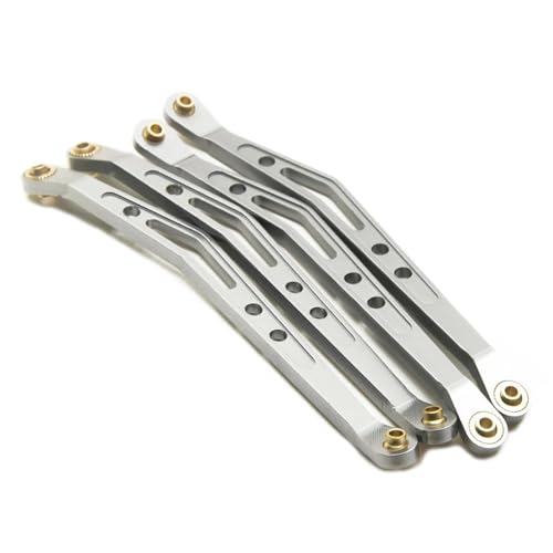 XAQRYQO RC Teile Für Axial Für Wraith 90018 1/10 Aluminium Obere Untere Aufhängung Verbindungsstange RC Crawler Autoteile Modifikation Autozubehör(Gray,Upper) von XAQRYQO
