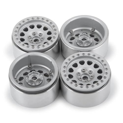 XAQRYQO RC Teile Für Axial Für Wraith 90018 Für TRX-4 1/10 2,2 Zoll Beadlock Rad Felgen Naben 35mm RC Für Rock Crawler Auto Modell Teile Refit Zubehör(Gray) von XAQRYQO