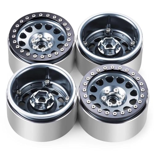XAQRYQO RC Teile Für Axial Für Wraith 90018 Für TRX-4 1/10 2,2 Zoll Beadlock Rad Felgen Naben 35mm RC Für Rock Crawler Auto Modell Teile Refit Zubehör(Natural) von XAQRYQO