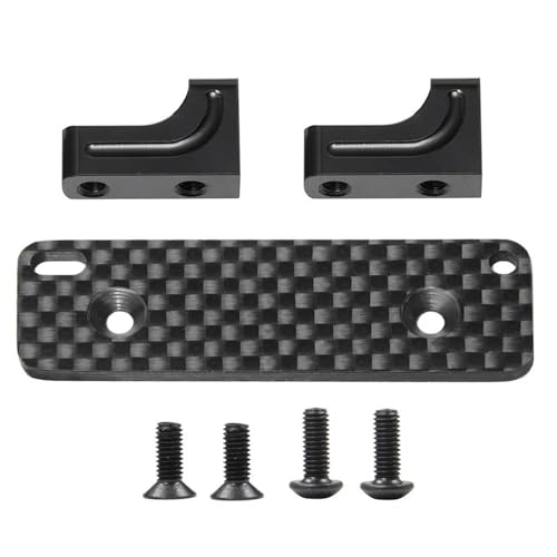 XAQRYQO RC Teile Für Axial Für Wraith RR10 90048 1/10 Metall Servo Halterung Carbon Fiber Skid Plate Set RC Crawler Auto Upgrade Teile Ersatz Zubehör von XAQRYQO