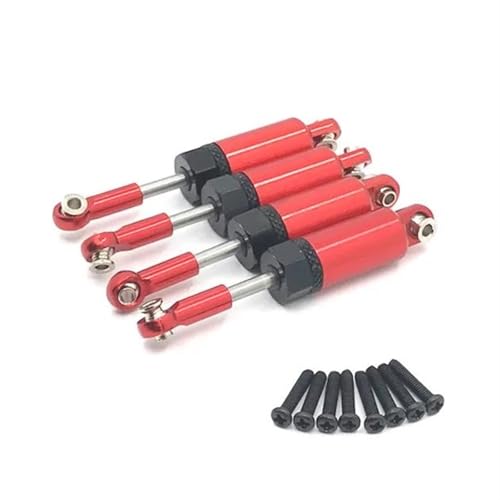 XAQRYQO RC Teile Für HS 18301 18302 18311 18312 18321 18322 1/18 Metall Öl Stoßdämpfer Dämpfer RC Auto Upgrade Teile Ersatz RC Auto Zubehör(Red) von XAQRYQO