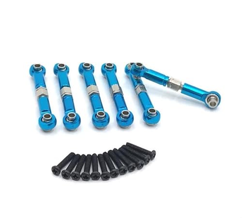 XAQRYQO RC Teile Für HS 18302 18301 18311 18312 18321 18322 1/18 Metall Link Rod Spurstangengestänge RC Auto Upgrade Teile Modifikation Zubehör 6 Stücke(Yellow) von XAQRYQO