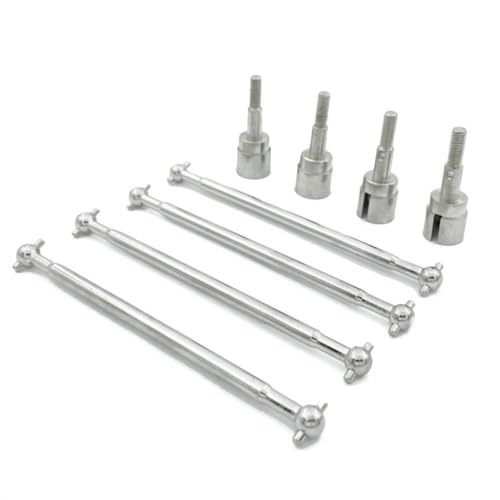 XAQRYQO RC Teile Für HSP 1/10 94111 Metall Antriebswelle 89,5mm Dogbones 08029 Achsschenkel 02033 RC Auto Upgrade Teile Ersatz RC Auto Zubehör(Silver) von XAQRYQO