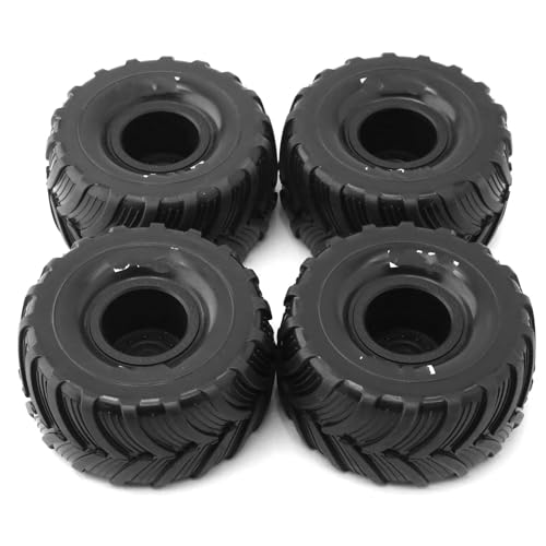 XAQRYQO RC Teile Für Losi Für Mini Für LMT 100mm 1/10 Für Monster Truck Für Buggy Reifen Rad 12mm Hex 1/18 RC Auto Upgrade Teile Ersatz Zubehör(Black) von XAQRYQO