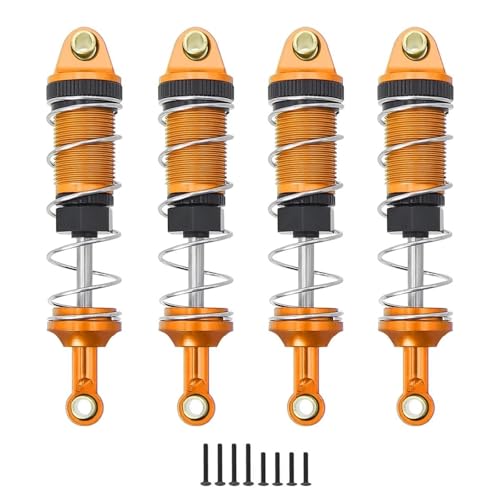 XAQRYQO RC Teile Für MJX 16208 16209 16210 Für MN128 MN86K MN86KS MN86 MN86S Für MN G500 1/12 Metall Öl Stoßdämpfer Dämpfer RC Auto Upgrade Teile(Yellow) von XAQRYQO
